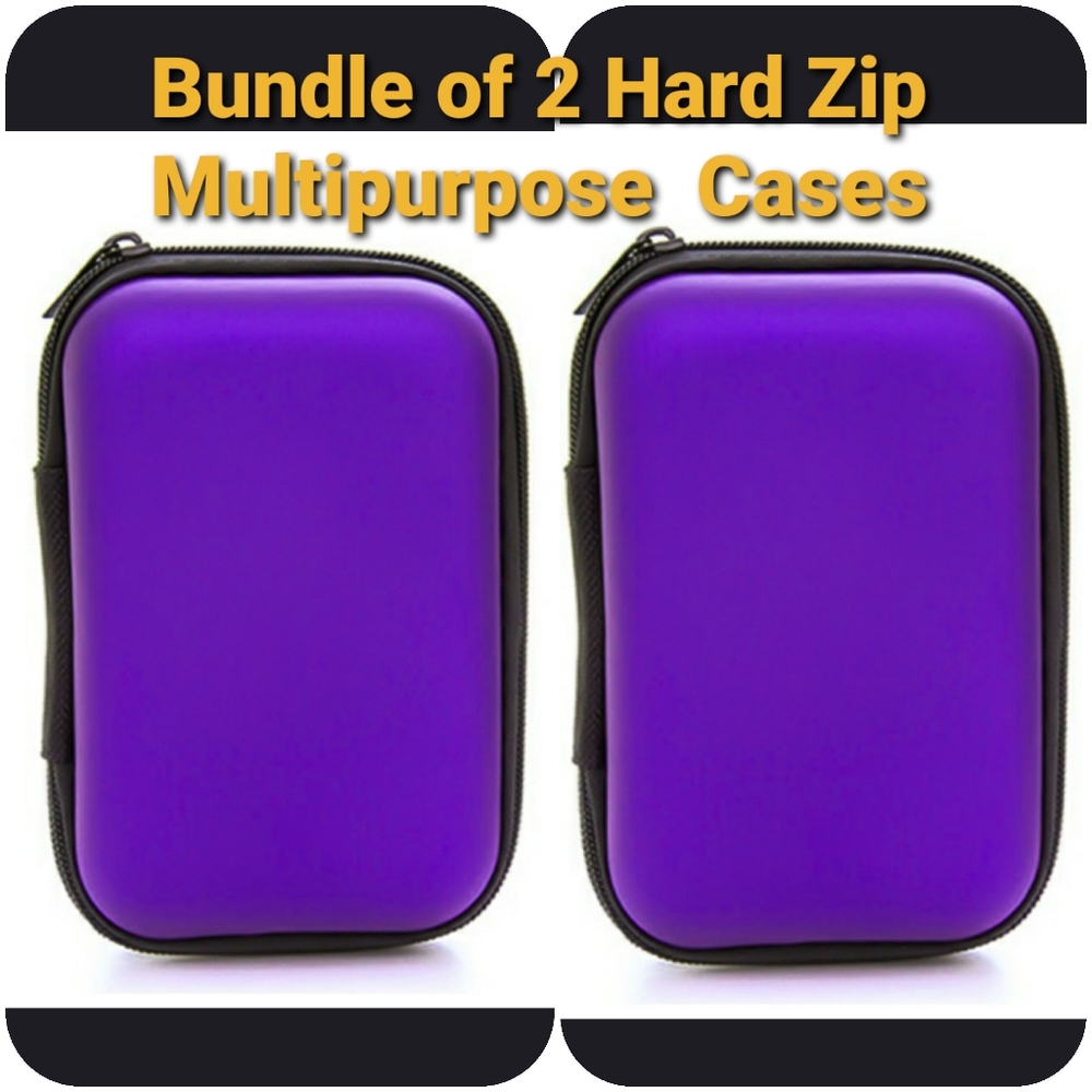 Bundle Of 2 Multipurpose Zip Close Hard Cases